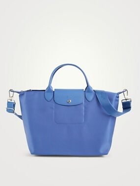 Longchamp Le Pliage Neo Top Handle Shoulder Strap Bag Periwinkle Blue